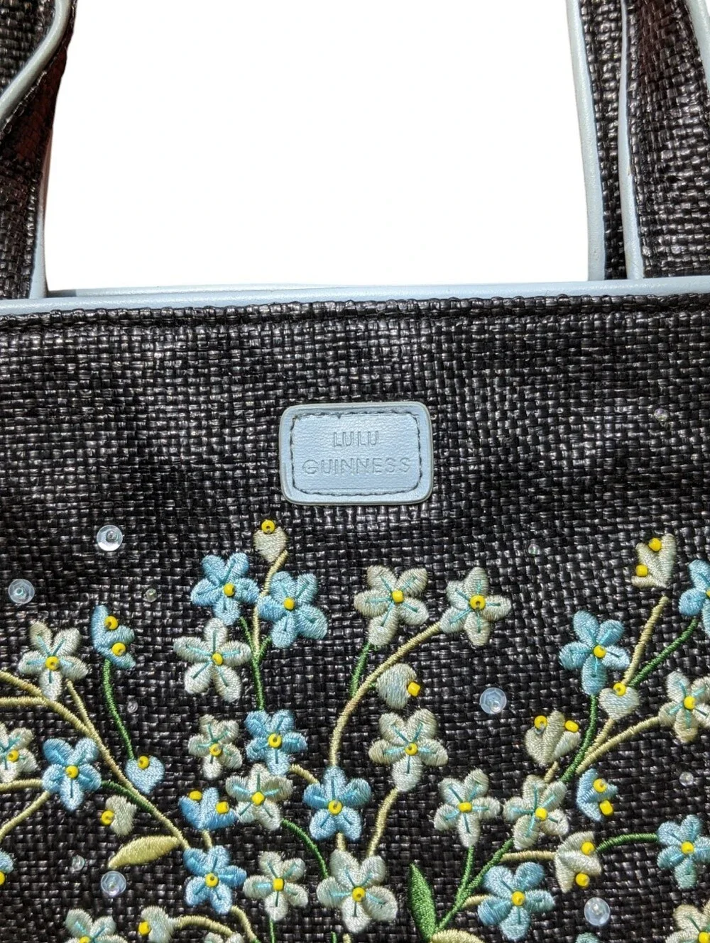 Lulu Guinness Woven Straw Tote Bag
